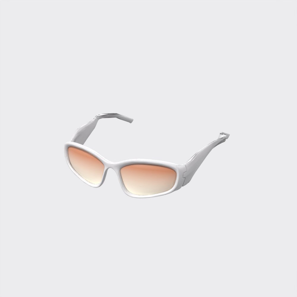 Y2K Silver Wrap Shield Sunglasses view 11