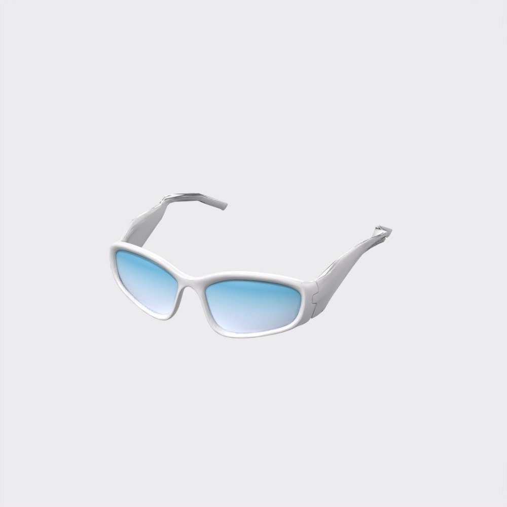 Y2K Silver Wrap Shield Sunglasses view 7