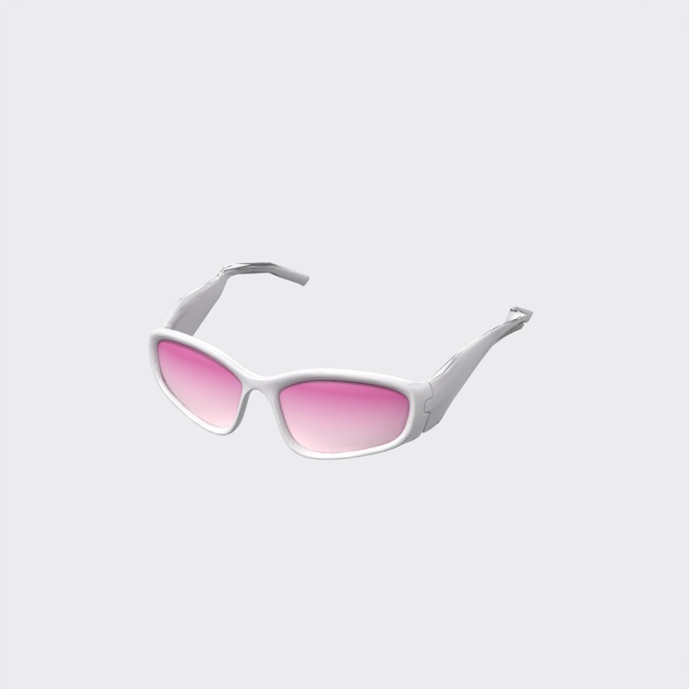 Y2K Silver Wrap Shield Sunglasses view 5