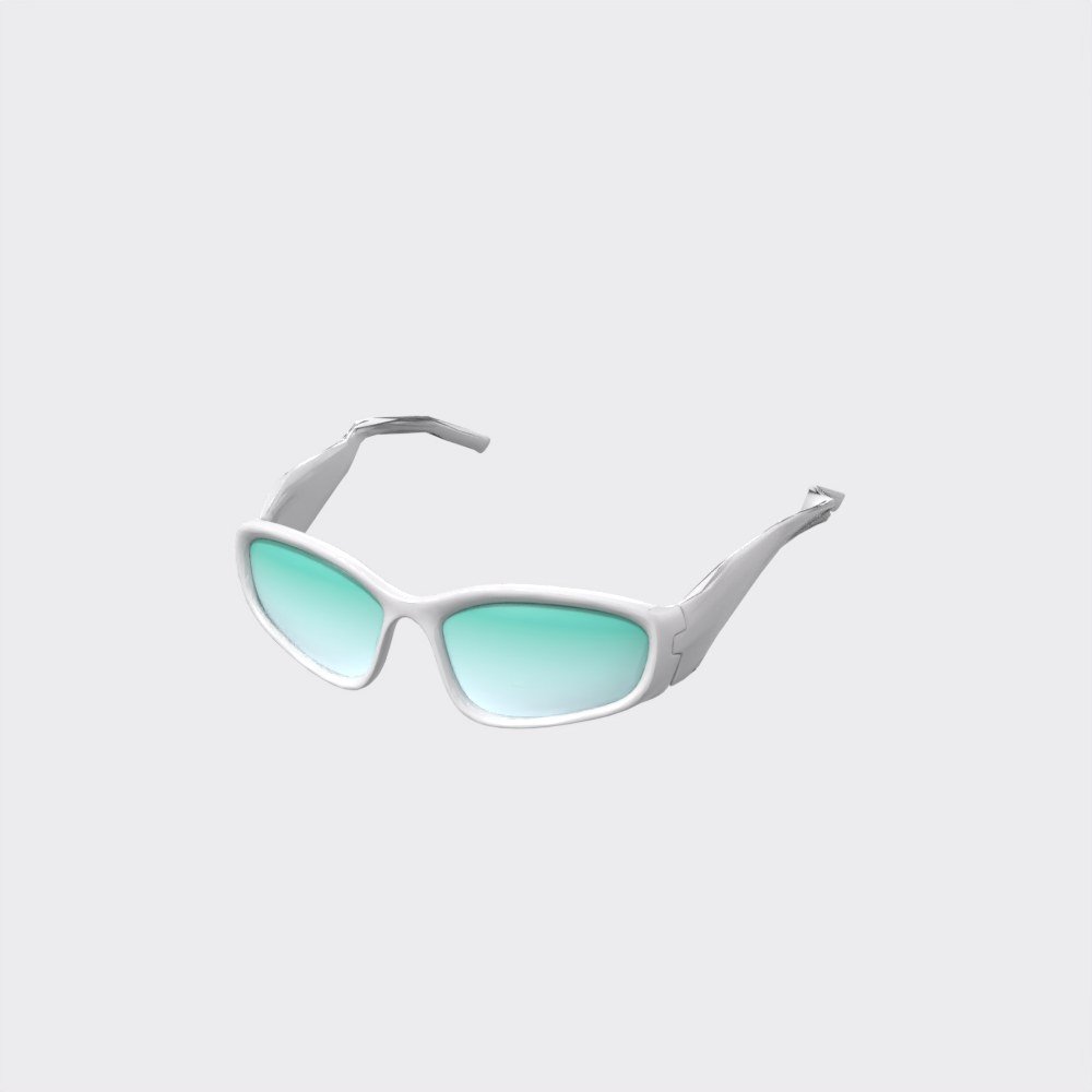 Y2K Silver Wrap Shield Sunglasses view 9